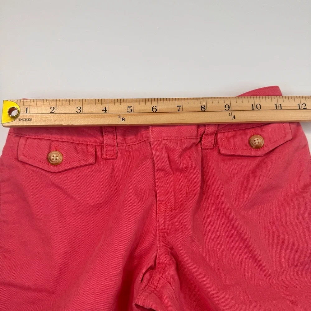 Ralph Lauren Chino Shorts Girl's Size 7 Pink Cotton Preppy Pockets Casual Summer